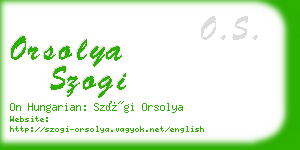 orsolya szogi business card